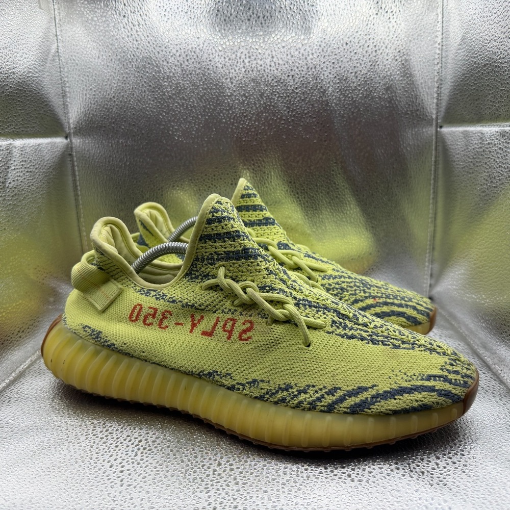 Size 11.5 Adidas Yeezy Boost 350 V2 Semi Frozen Yellow Mens Running Shoes B37572